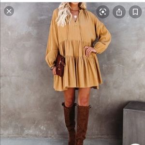 Mustard yellow dress!